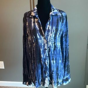 Blue Tie-Dye Women's Top